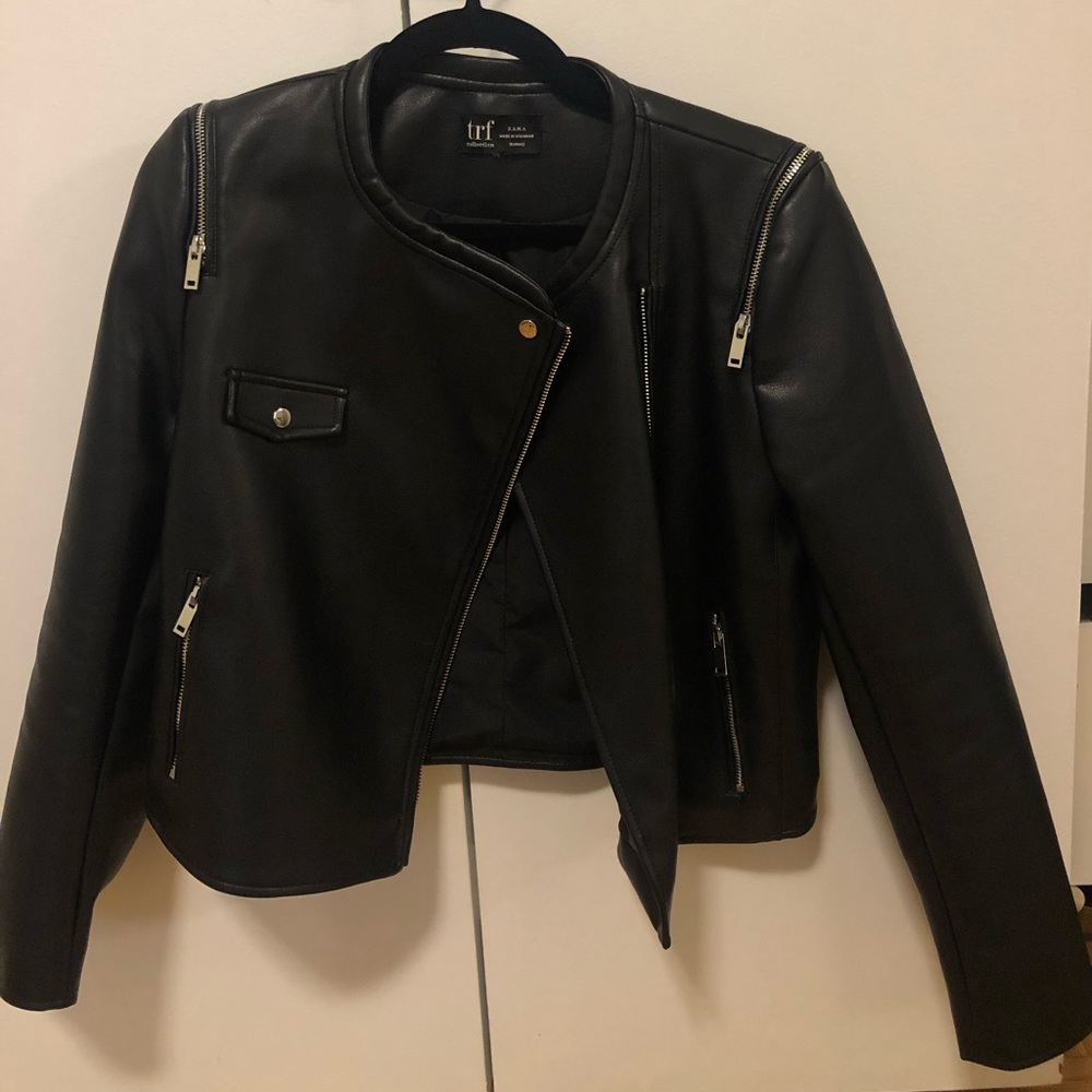 Zara TRF leather jacket